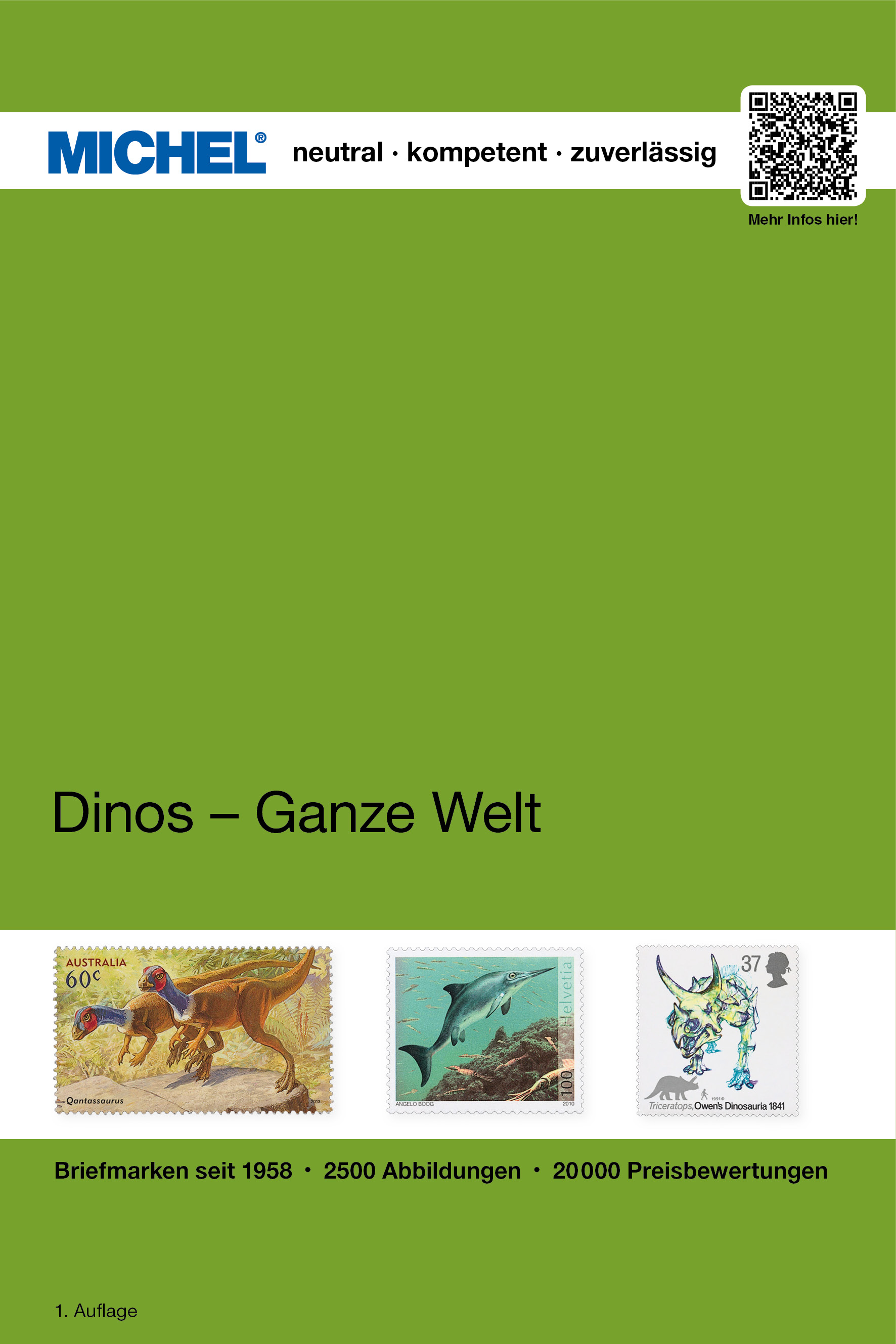 MICHEL Dinos - whole world catalog - contain technical details and prices of stamps with dinosaurs and other prehistoric animals