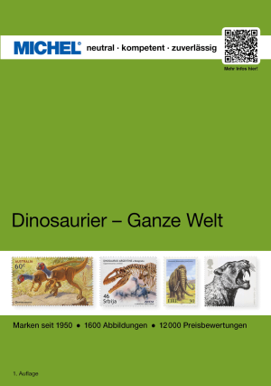 MICHEL Dinos - whole world catalog - contain technical details and prices of stamps with dinosaurs and other prehistoric animals