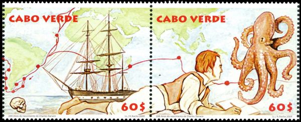 Charles Darwin explore local fauna on Cabo Verde