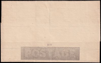 Mulready letter sheet, One Penny Black, stereo A67