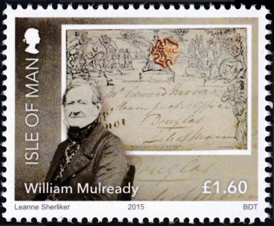William Mulready on stamp of Isle of Man 2015