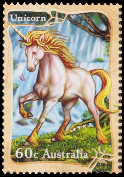Unicorn on stamp of Australia 2011
