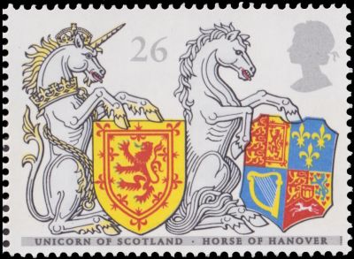 Unicorn on stamp of Great Britain 1998