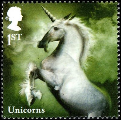 Unicorn on stamp of Great Britain 2009