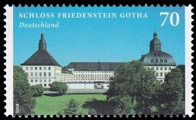 Friedenstein Castle in Gotha on stamp of Germany 2018 Friedenstein Castle in Gotha on stamp of Germany 2018