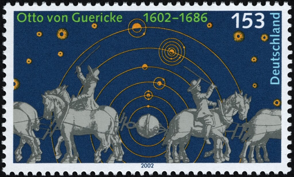 Otto von Guericke on stamp of German Democratic Republic 1977