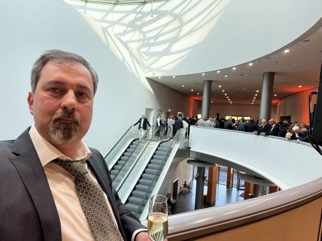 Mr. Michael Kogan (Paleophilatelist) at Palmares dinner of IBRA2023 in Essen, May 27, 2023