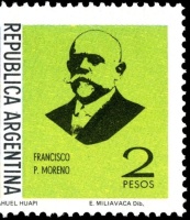 Francisco Pascasio Moreno on stamp of Argentina 1975