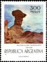 Ischigualasto national park on stamp of Argentina 1977