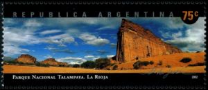 Talampaya national park on stamp of Argentina 2003