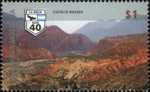 Talampaya national park on stamp of Argentina 2007
