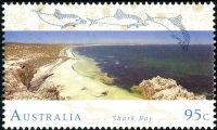 Shark Bay on stamp of Australia 1993