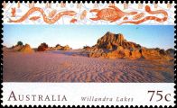 Willandra Lakes on stamp of Australia 1996