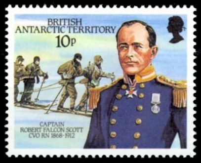 Robert Falcon Scott   on stamp of British Antarctic Territory 1987