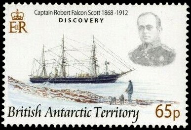 Robert Falcon Scott  on stamp of British Antarctic Territory 2008