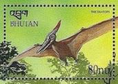 Pteranodon on stamp of Bhutan 1999