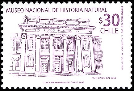 The National Museum of Natural History on stamp of Chile 2007