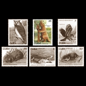 Prehistoric and modern animals on stamps of Cuba 1982
