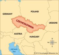 Map of Czechoslovakia