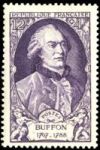 Georges Buffon on stamp of France 1949