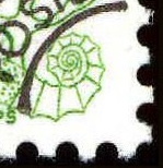 Stylized Ammonite on Zodiac stamp of France 1978