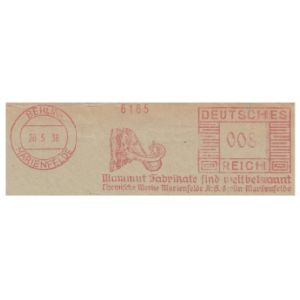 Mammoth on meter franking of Germany 1938