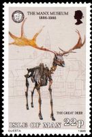 Great Deer on stamp of Isle of Man 1986