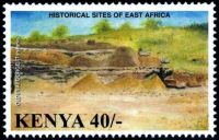 Olduvai gorge site on stamp of Kenya 2002
