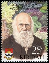 Charles Darwin on stamp of Kiribati 2006