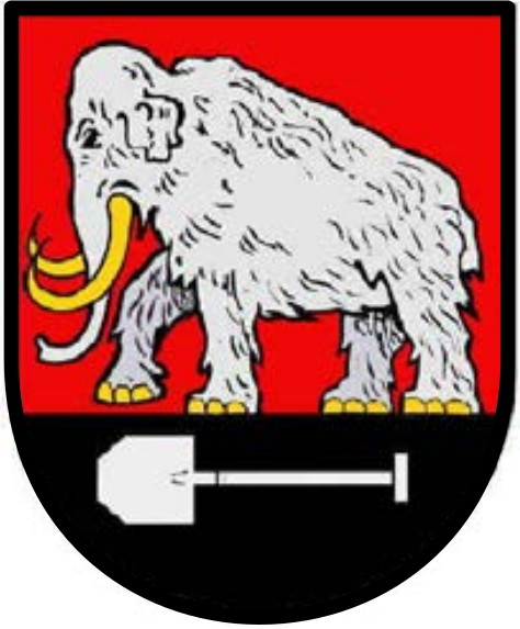Mammoth on coat of arm of Seedorf village in Germany