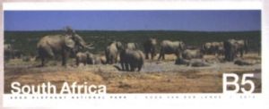 Landscape of Addo Elephants Park on stamp of South Africa 2014