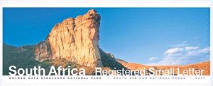 Landscape of Golden Gate Highlands National Park on stamp of South Africa 2017
