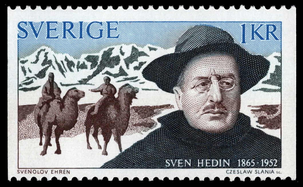 Sven Hedin on stamp of Sweden 1973