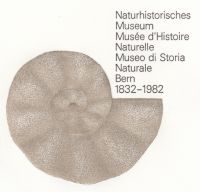 Ammonite on a cachet of FDC with Museum of Natural History in Bern stamp of Switzerland 1982