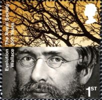 Alfred Russel Wallace on stamp of UK 2010
