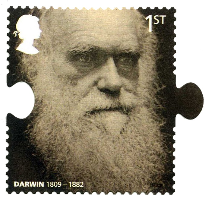 Charles Darwin on stamp of Great Britain 2009