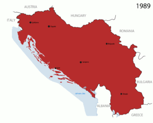 map of Yugoslavia