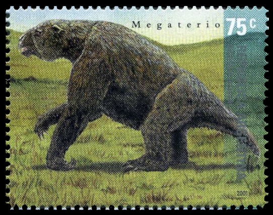 Megatherium on stamp of Argentina 2001 Megatherium on stamp of Argentina 2001