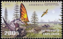 Tapejara on Flora and fauna of the ancient world stamps of Armenia 2018
