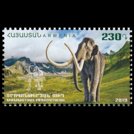 Mammuthus Trogontherii on stamps of Armenia 2019
