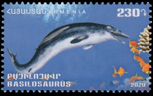 Basilosaurus on stamps of Armenia 2020