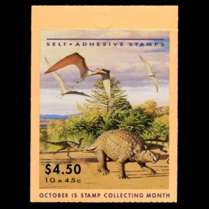 Dinosaur and pterosaur on self-adhesive stamps of Australia 1993