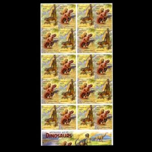 Booklet of 20 self adhesive stamps of Dinosaurs, Australia 2013