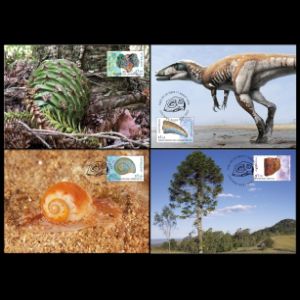 Opalised Fossils on Maxi Cards of Australia 2020