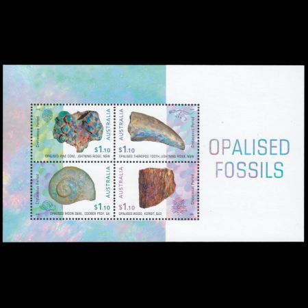 Opalised Fossils on stamps of Australia 2020