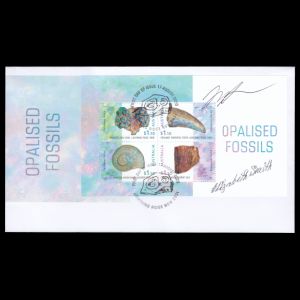Opalised Fossils on FDC of Australia 2020