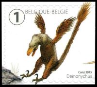 Deinonychus stamp of Belgium 2015