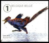 Aurornis on stamp of Belgium 2015