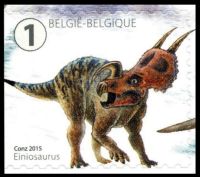 Einiosaurus stamp of Belgium 2015