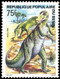 Anatosaurus on stamp of Benin 1984